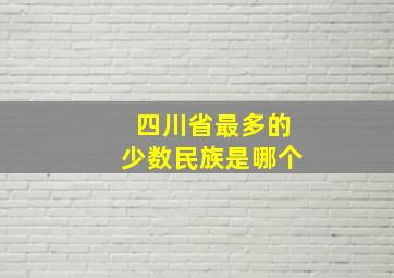 四川省最多的少数民族是哪个