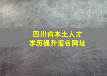 四川省本土人才学历提升报名网址