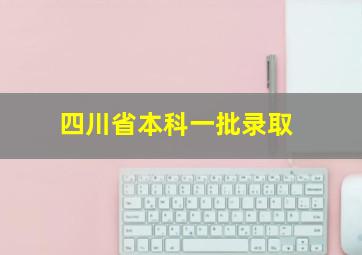 四川省本科一批录取