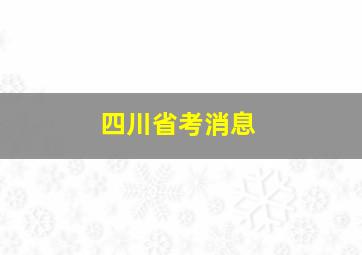 四川省考消息