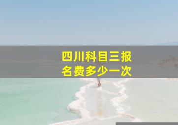 四川科目三报名费多少一次