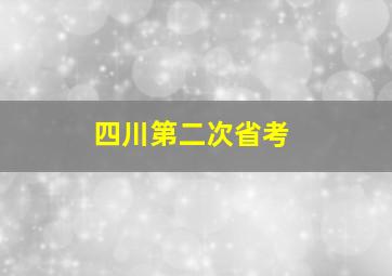 四川第二次省考