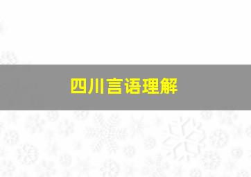 四川言语理解