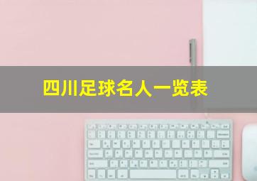 四川足球名人一览表