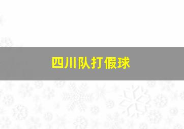 四川队打假球