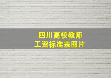 四川高校教师工资标准表图片