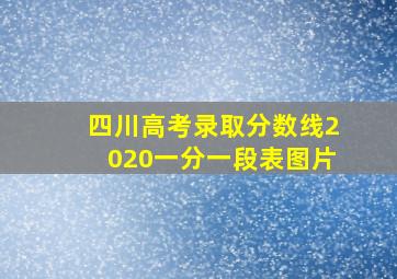 四川高考录取分数线2020一分一段表图片