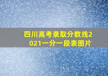 四川高考录取分数线2021一分一段表图片