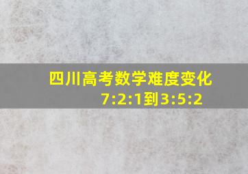 四川高考数学难度变化7:2:1到3:5:2