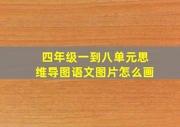 四年级一到八单元思维导图语文图片怎么画