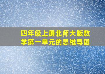 四年级上册北师大版数学第一单元的思维导图