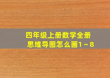 四年级上册数学全册思维导图怎么画1～8