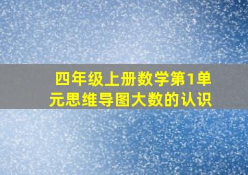 四年级上册数学第1单元思维导图大数的认识