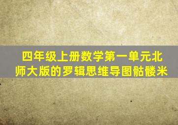 四年级上册数学第一单元北师大版的罗辑思维导图骷髅米