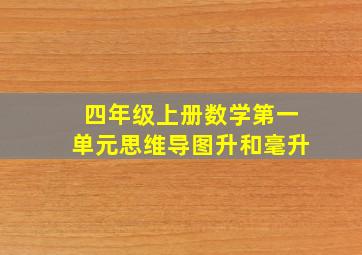 四年级上册数学第一单元思维导图升和毫升