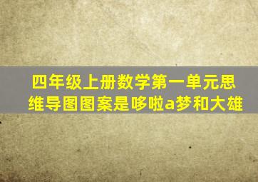 四年级上册数学第一单元思维导图图案是哆啦a梦和大雄