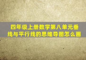 四年级上册数学第八单元垂线与平行线的思维导图怎么画