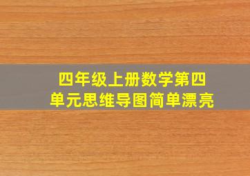 四年级上册数学第四单元思维导图简单漂亮