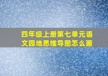 四年级上册第七单元语文园地思维导图怎么画