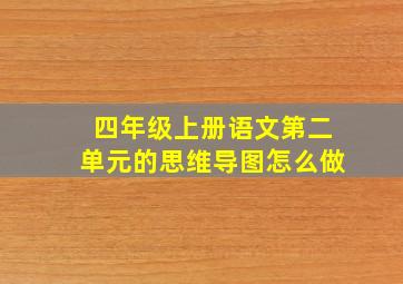 四年级上册语文第二单元的思维导图怎么做