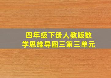 四年级下册人教版数学思维导图三第三单元