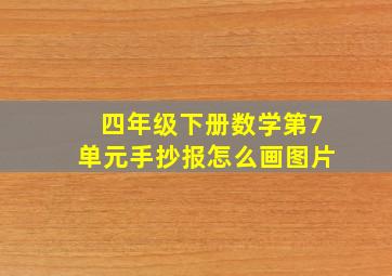 四年级下册数学第7单元手抄报怎么画图片