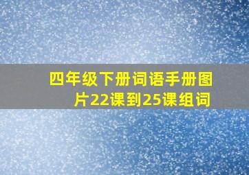 四年级下册词语手册图片22课到25课组词