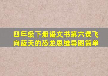 四年级下册语文书第六课飞向蓝天的恐龙思维导图简单