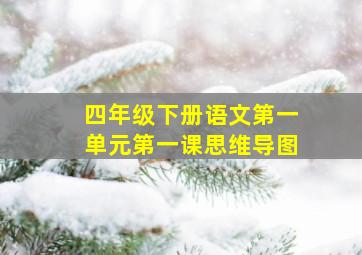 四年级下册语文第一单元第一课思维导图