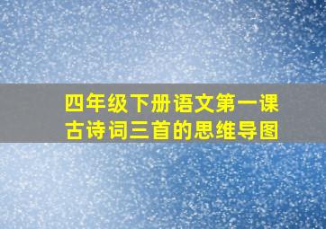 四年级下册语文第一课古诗词三首的思维导图