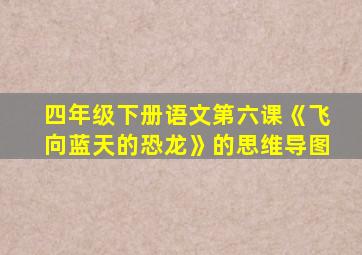 四年级下册语文第六课《飞向蓝天的恐龙》的思维导图