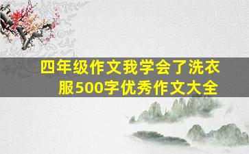 四年级作文我学会了洗衣服500字优秀作文大全