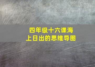 四年级十六课海上日出的思维导图