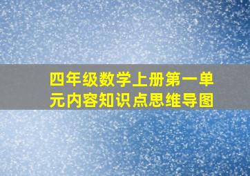 四年级数学上册第一单元内容知识点思维导图