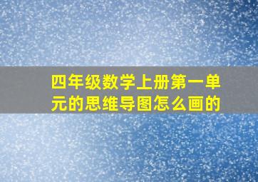 四年级数学上册第一单元的思维导图怎么画的