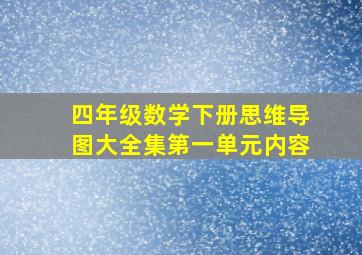 四年级数学下册思维导图大全集第一单元内容