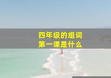 四年级的组词第一课是什么