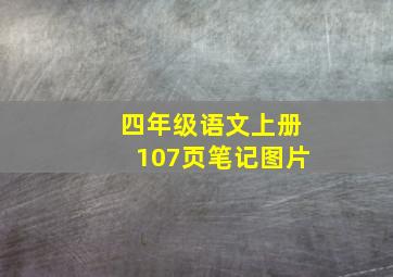 四年级语文上册107页笔记图片