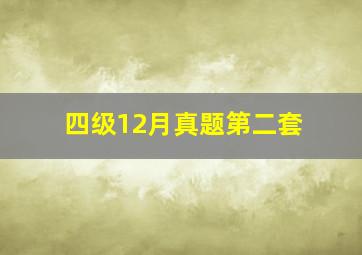 四级12月真题第二套