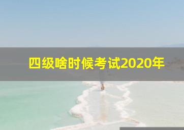 四级啥时候考试2020年