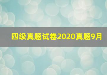 四级真题试卷2020真题9月