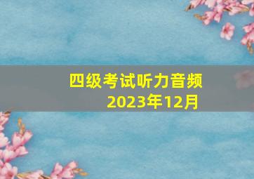 四级考试听力音频2023年12月