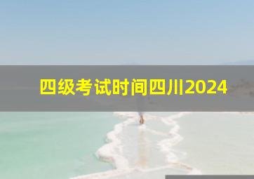 四级考试时间四川2024