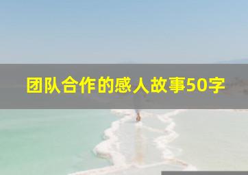 团队合作的感人故事50字