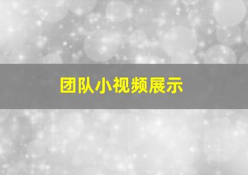 团队小视频展示