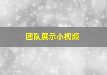 团队展示小视频