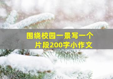 围绕校园一景写一个片段200字小作文