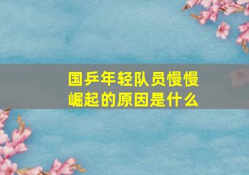 国乒年轻队员慢慢崛起的原因是什么