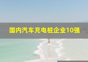 国内汽车充电桩企业10强