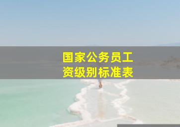 国家公务员工资级别标准表